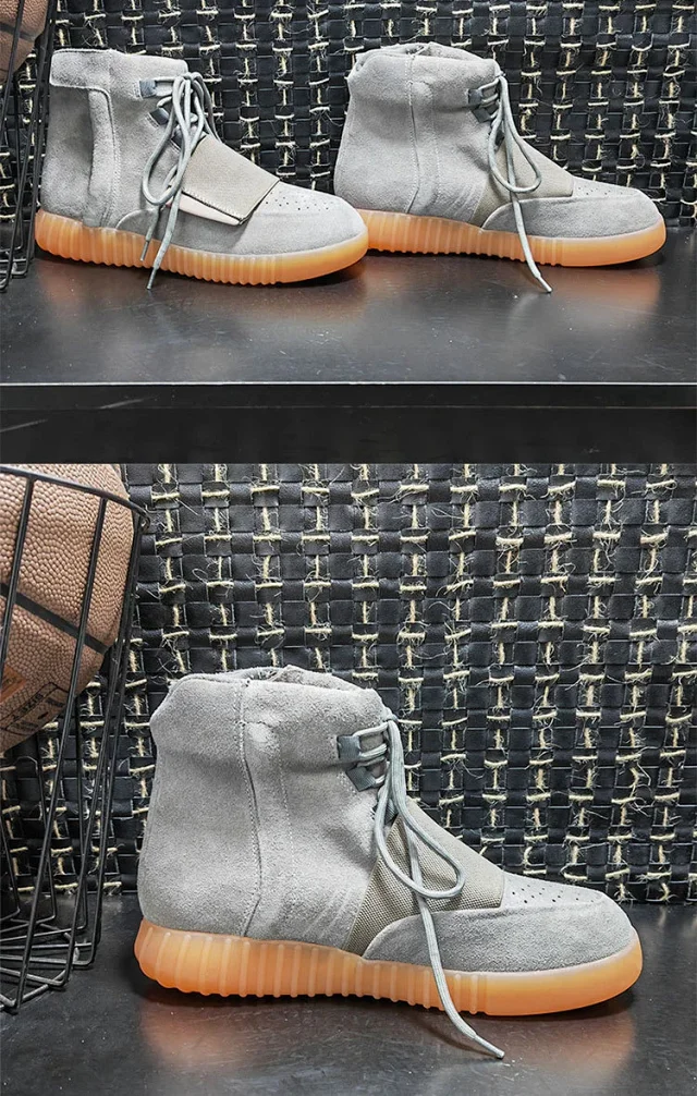 Unbranded Boots High-top suede lace-up with wide vamp strap and ribbed sole product detail image 15