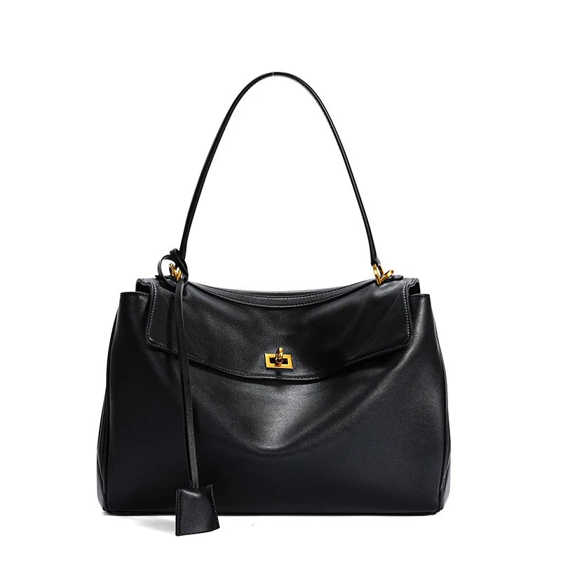 Unbranded Handbags Top-handle handbag with flap and turn-lock closure image 5