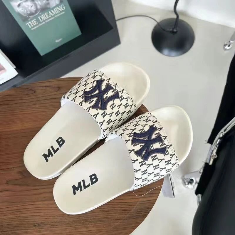 MLB Slippers NY Monogram Embroidered Slide image 4
