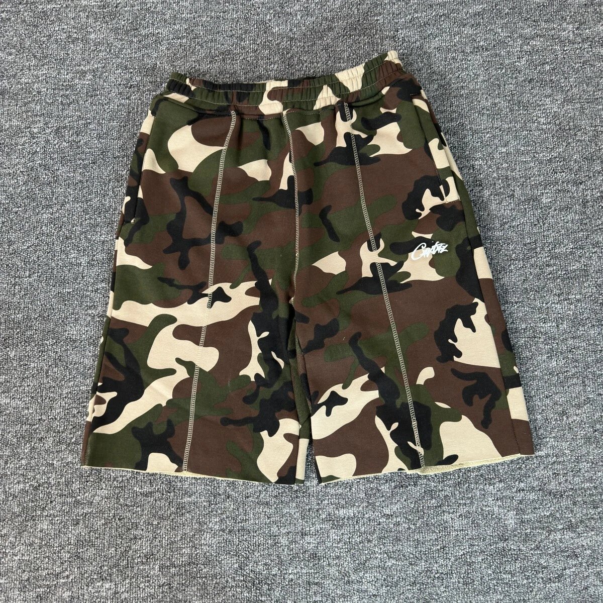 Corteiz Shorts Alcatraz logo print — 668 Camouflage (plus velvet) blockbuster