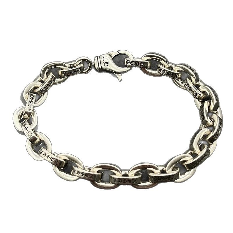 Chrome Hearts Jewelry 925 Silver Chain Bracelet with Cross and Floral Motifs image 5