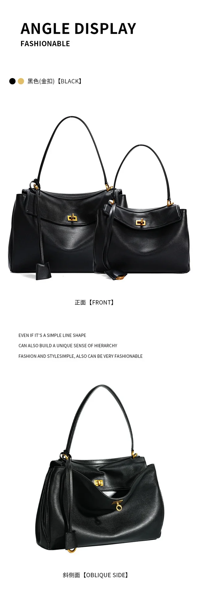 Unbranded Handbags Top-handle handbag with flap and turn-lock closure product detail image 15