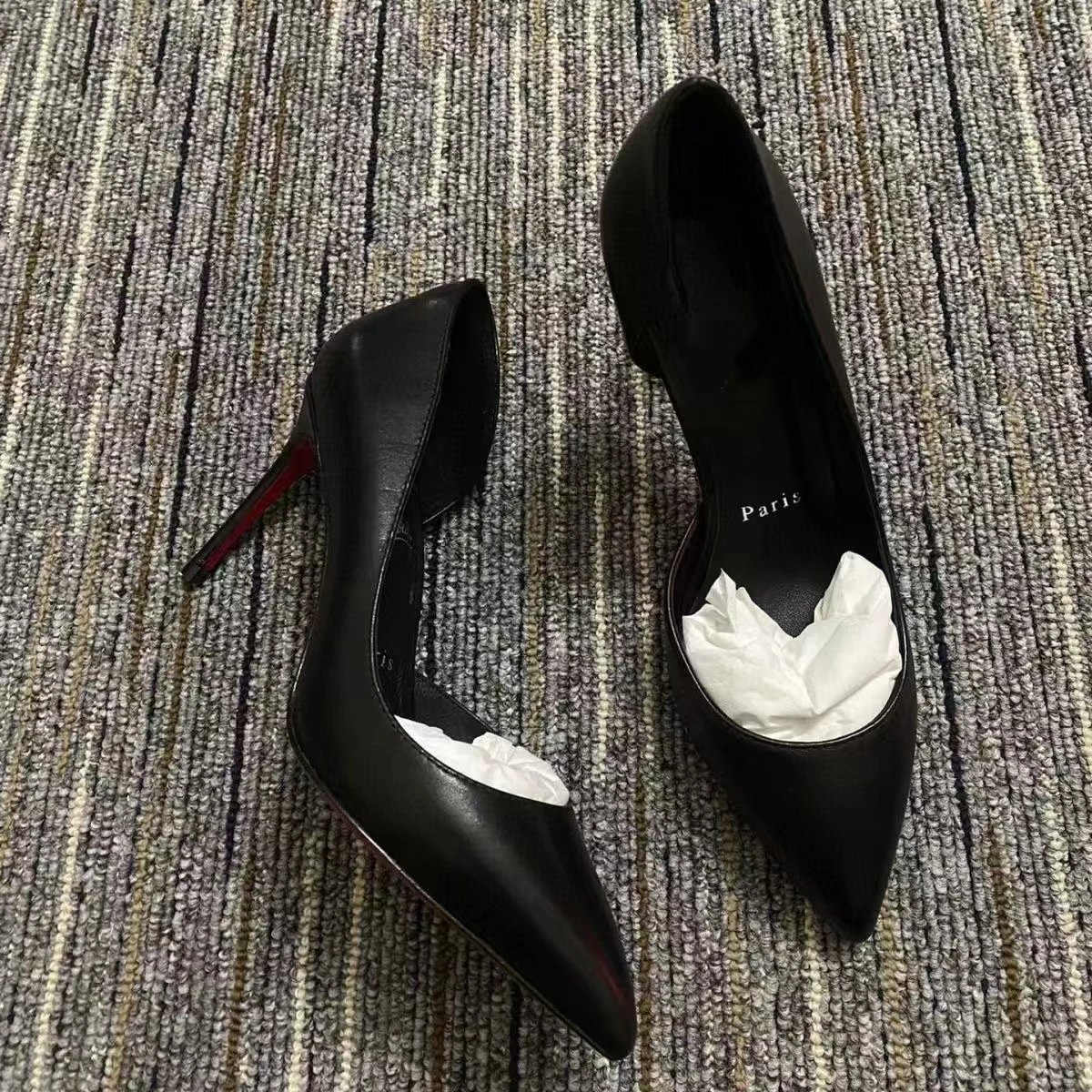 Unbranded High Heels Pointed-Toe Rhinestone Mesh Stiletto Pumps — 16 Wear it yourself and don't shoot it.