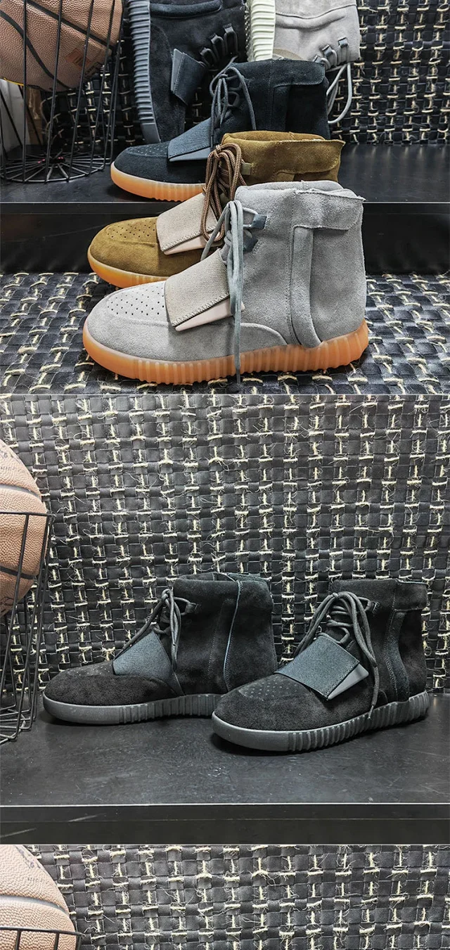 Unbranded Boots High-top suede lace-up with wide vamp strap and ribbed sole product detail image 2