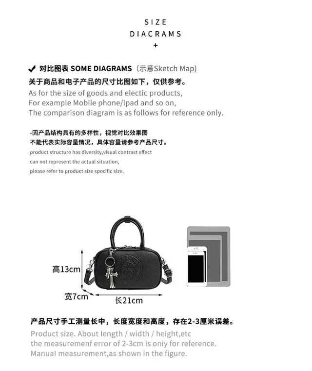 Chrome Hearts Crossbody Bags Embossed Cross Motif Boston Bag product detail image 4