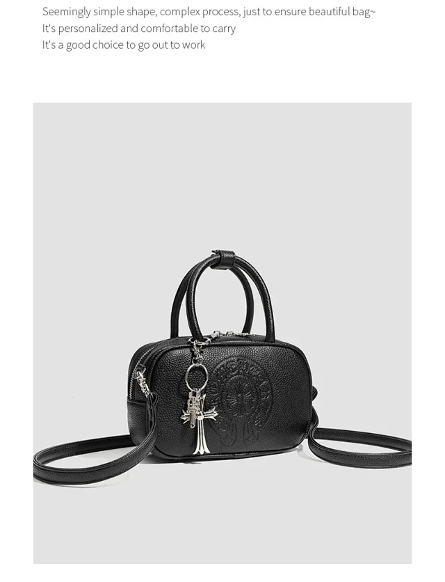 Chrome Hearts Crossbody Bags Embossed Cross Motif Boston Bag product detail image 11