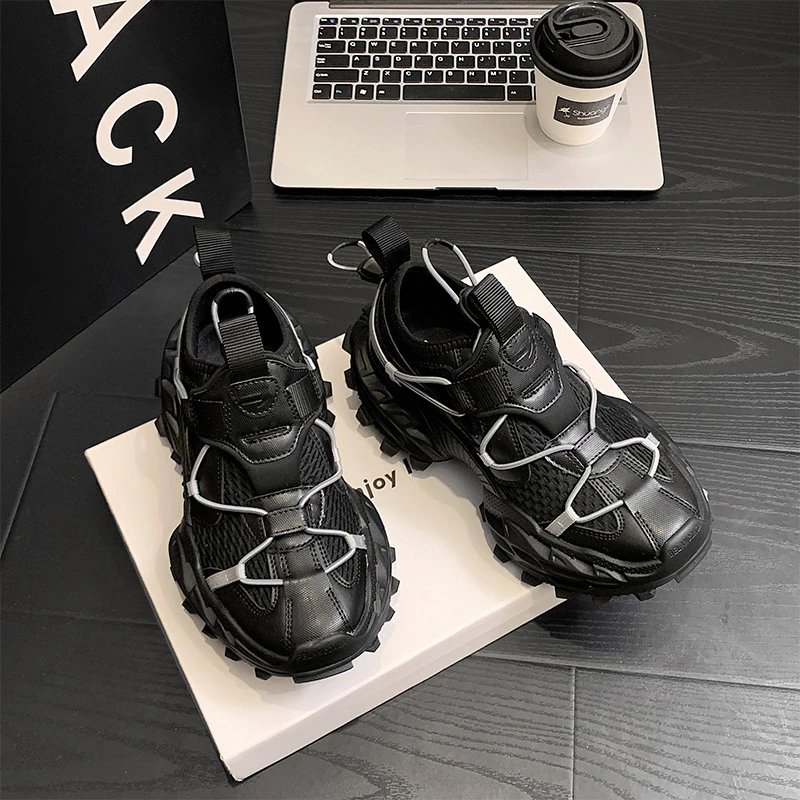 Unbranded Sneakers Chunky trail with bungee laces image 3