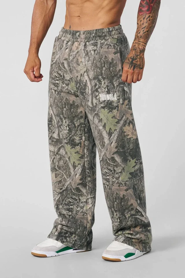 YoungLA Trousers Camouflage Print Elastic-Waist Sweatpants product detail image 15