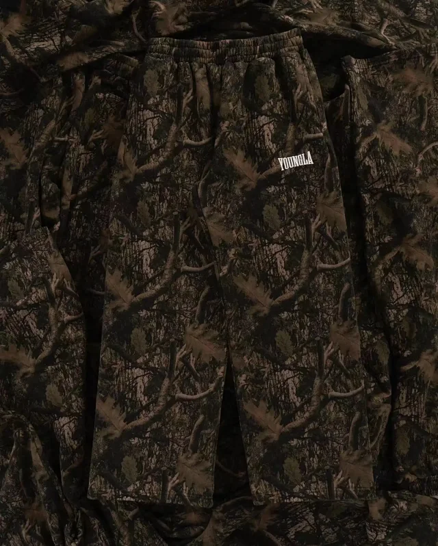 YoungLA Trousers Camouflage Print Elastic-Waist Sweatpants product detail image 18