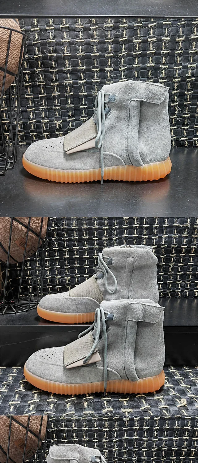 Unbranded Boots High-top suede lace-up with wide vamp strap and ribbed sole product detail image 16