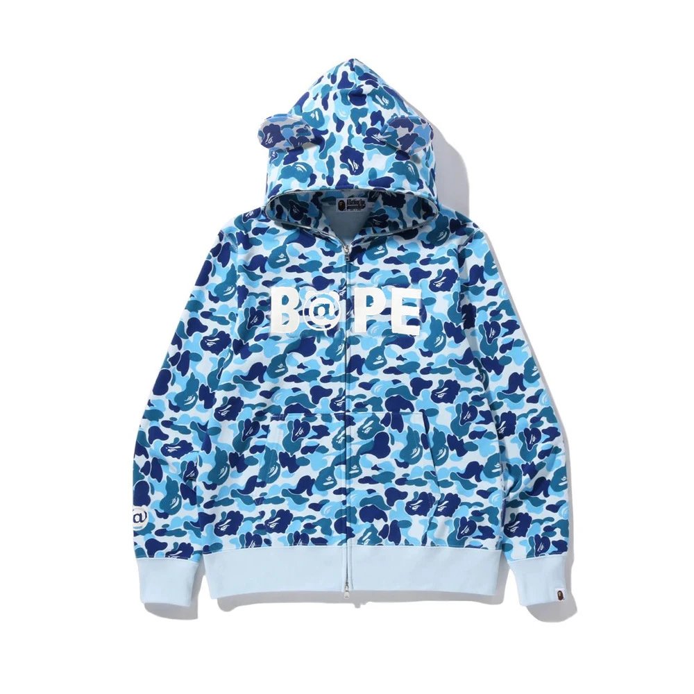 A Bathing Ape Hoodies & Sweatshirts Shark-hood full-zip hoodie with contrast stripe sleeves image 3
