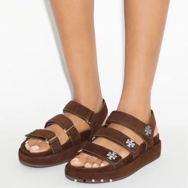 Tory Burch Sandals Kira platform with logo-embellished adjustable straps image 4