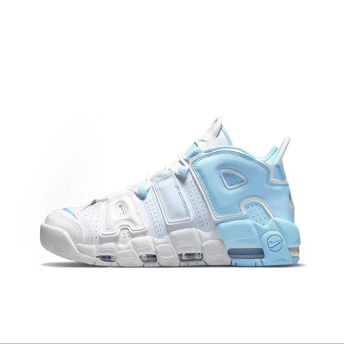 Nike Sneakers Air More Uptempo — White-to-blue gradient