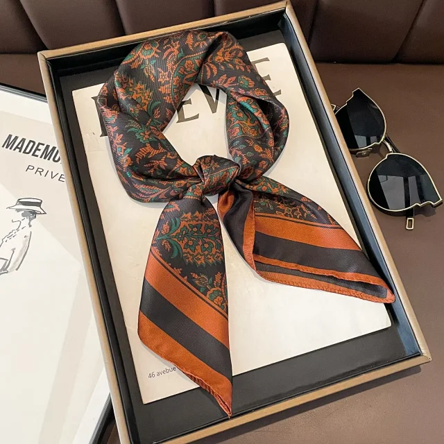 Unbranded Scarves Square Printed Satin Scarf product detail image 14