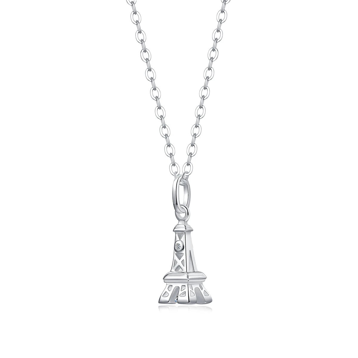 Unbranded Jewelry Moissanite Pendant Necklace — (S 925 Sterling Silver Mossam SN 12356 Necklace