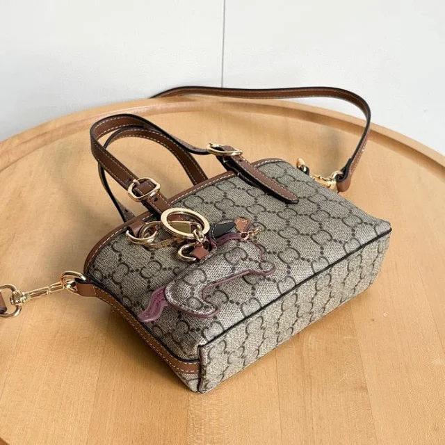 Gucci Handbags 85491 mini monogram handbag with detachable shoulder strap product detail image 10