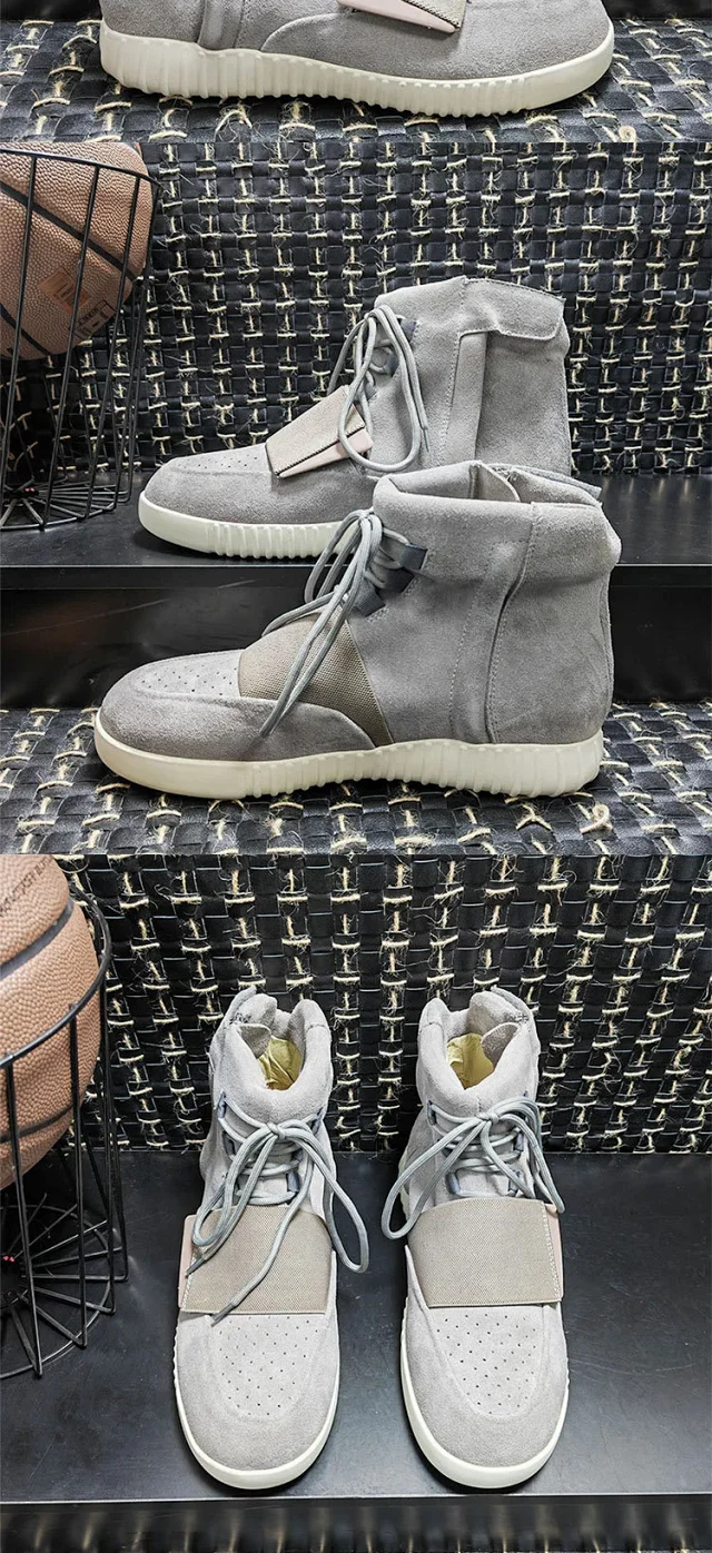Unbranded Boots High-top suede lace-up with wide vamp strap and ribbed sole product detail image 13
