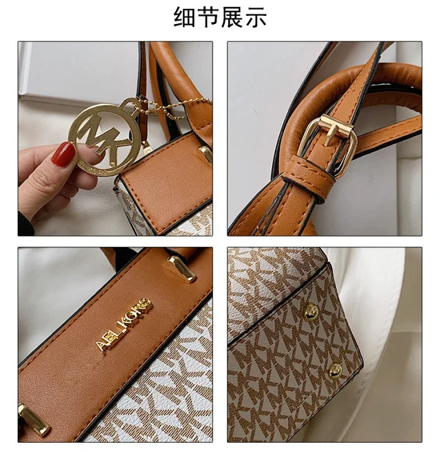 ELKORS Handbags Monogram top-handle satchel with detachable shoulder strap product detail image 4