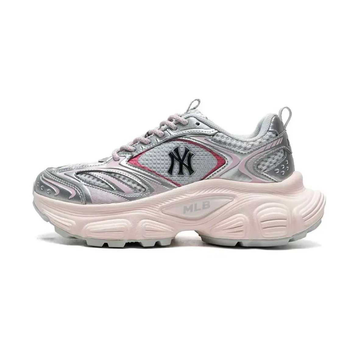 MLB Sneakers Chunky platform — New York Yankees/Light Pink
