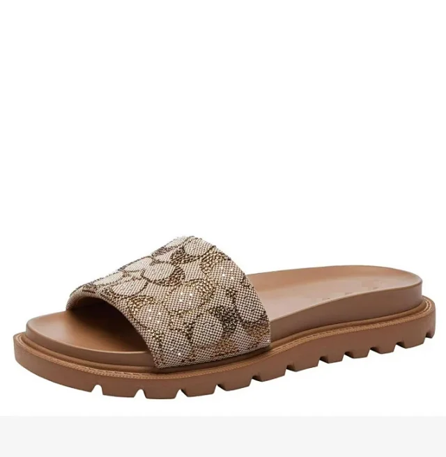 Coach Slippers Logo-pattern slide with lug sole product detail image 6