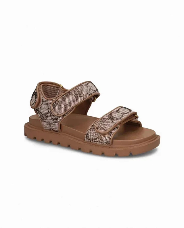 Coach Slippers Logo-pattern slide with lug sole product detail image 20