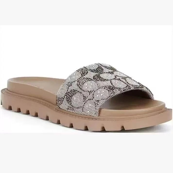Coach Slippers Logo-pattern slide with lug sole image 3