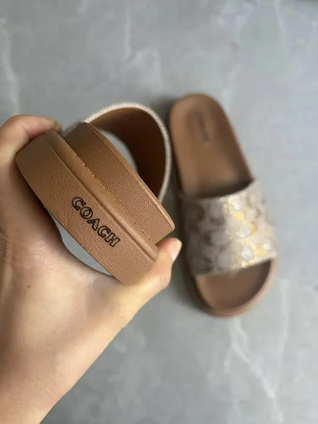 Coach Slippers Logo-pattern slide with lug sole product detail image 4