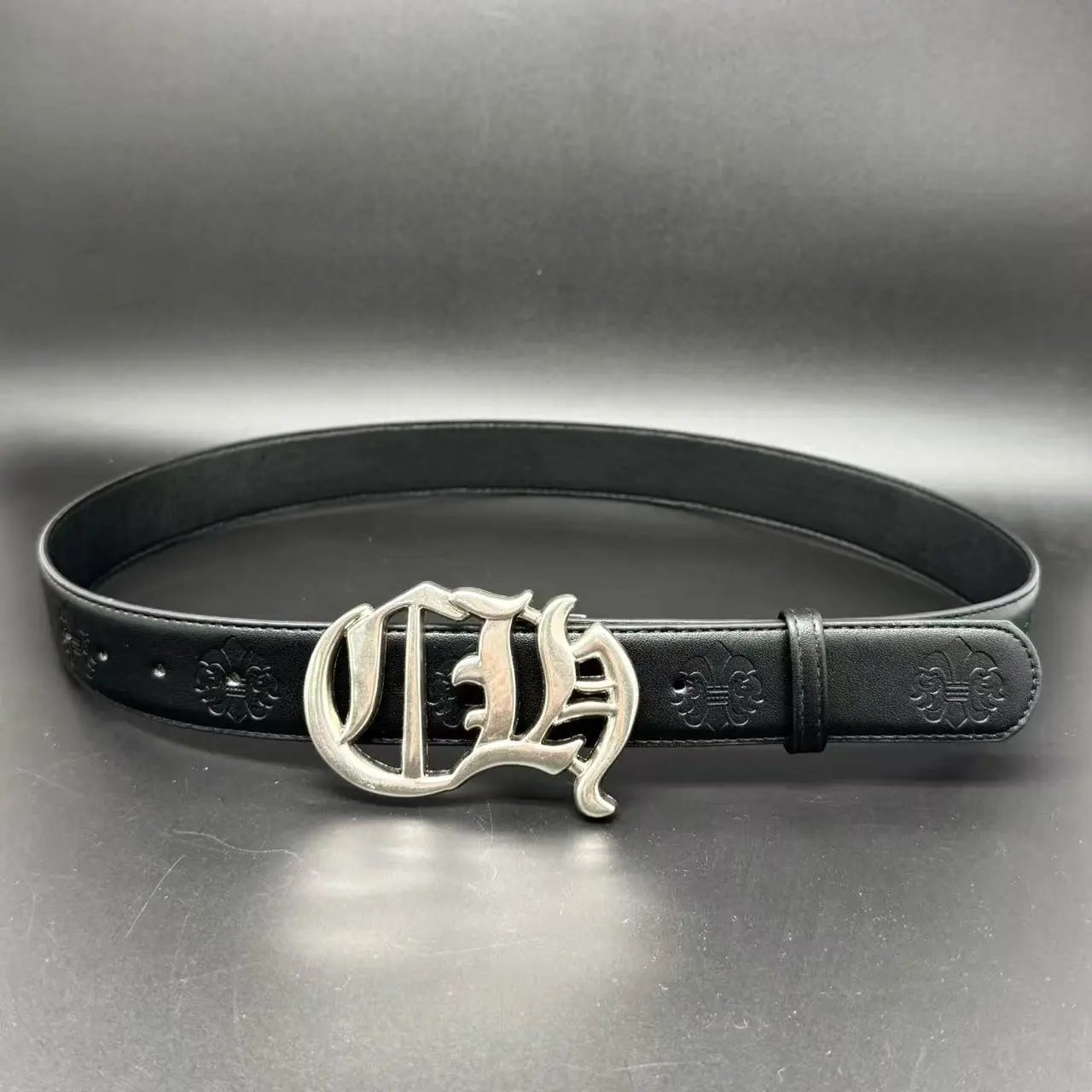 Unbranded Belts Embossed Cross Pattern with Ornamental Buckle image 5
