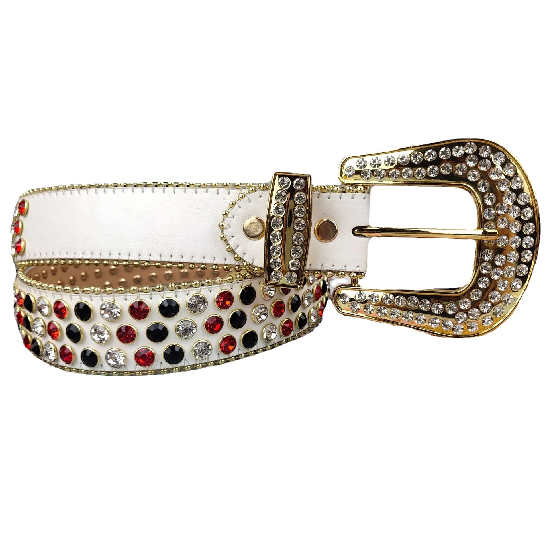 b.b. Simon Belts Rhinestone-studded belt with oversized buckle image 5