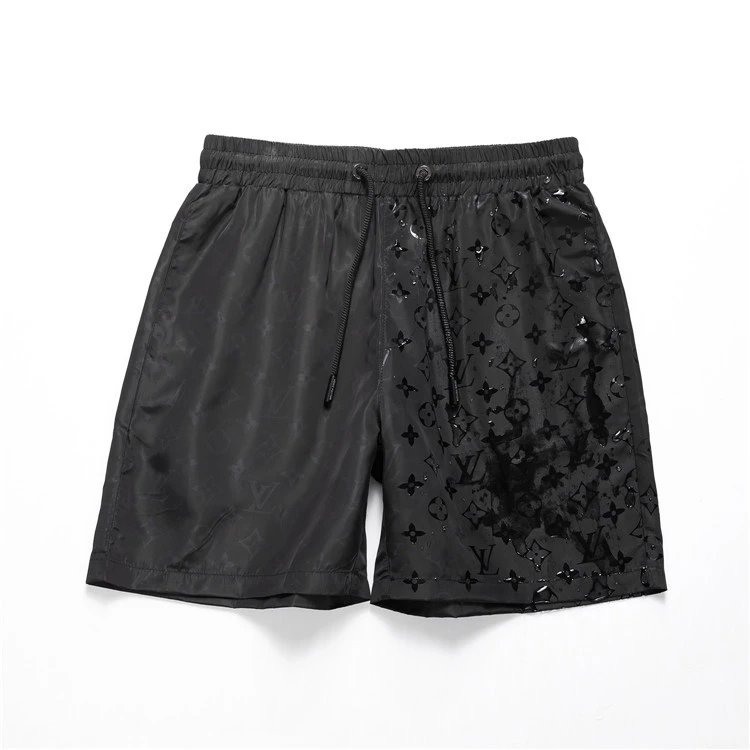 Louis Vuitton Shorts Elastic Drawstring Monogram-Print — 3649 black