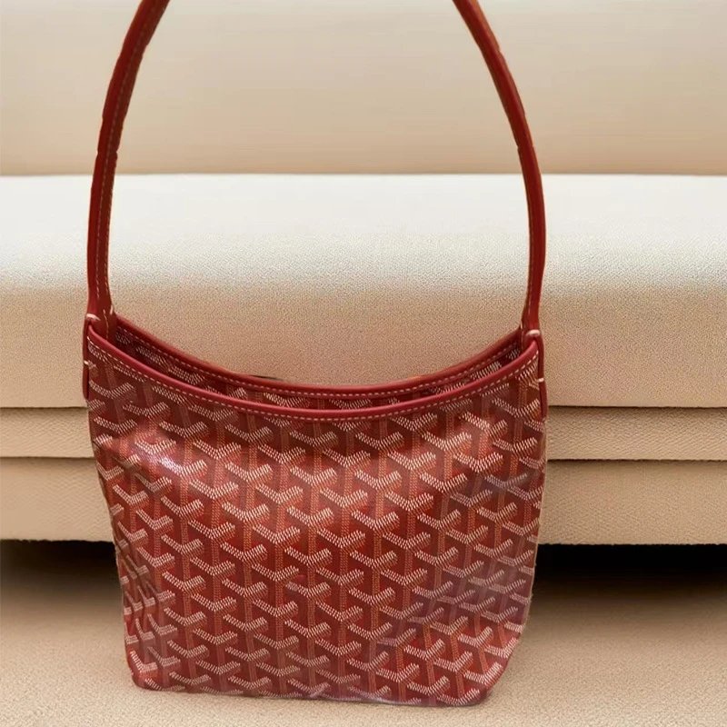 Goyard Shoulder Bags Goyardine hobo bag — High quality mini hobo Bright red
