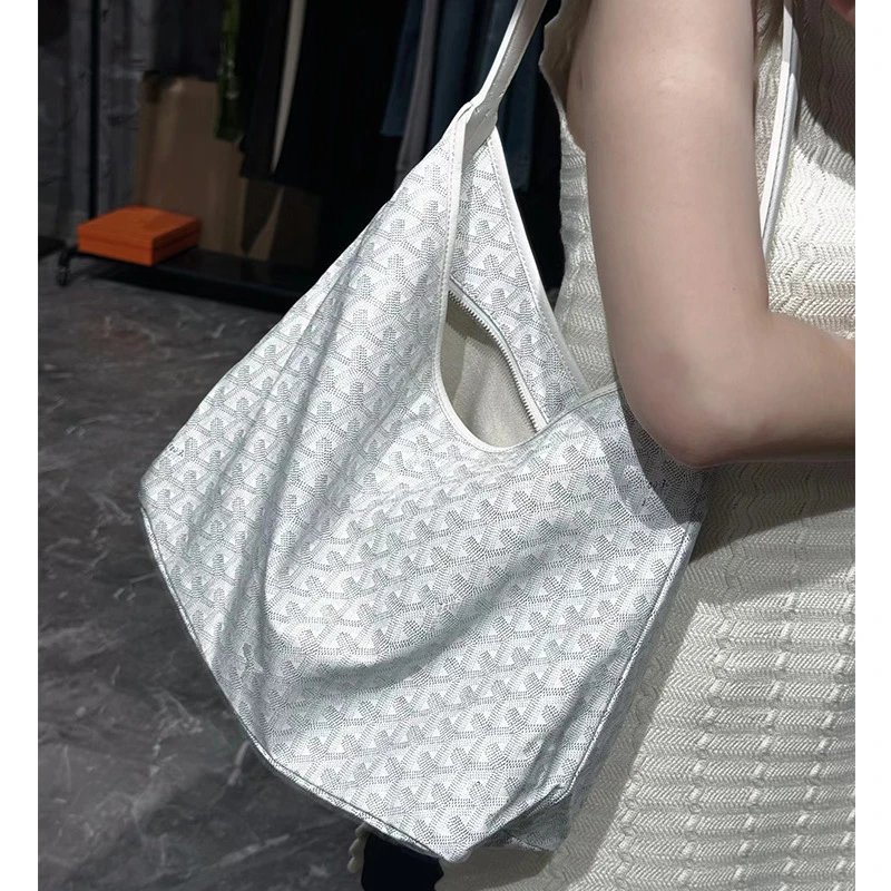 Goyard Shoulder Bags Goyardine hobo bag — High quality large hobo white