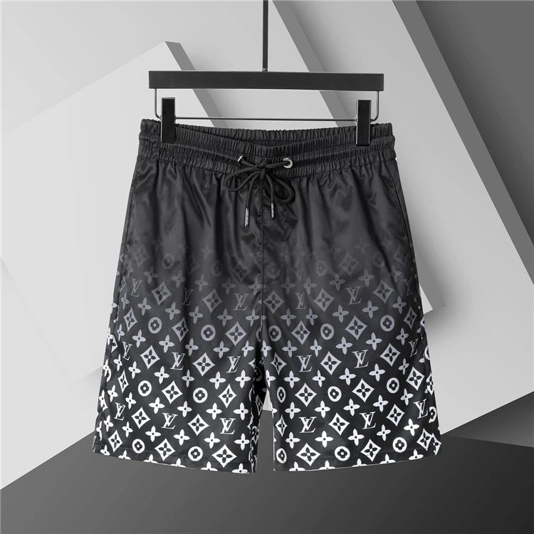 Louis Vuitton Shorts Elastic Drawstring Monogram-Print — 3705 black