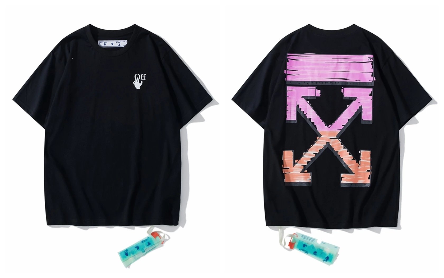 Off-White T-Shirts Short-sleeve graphic arrow-print T-shirt — 688-1 Black