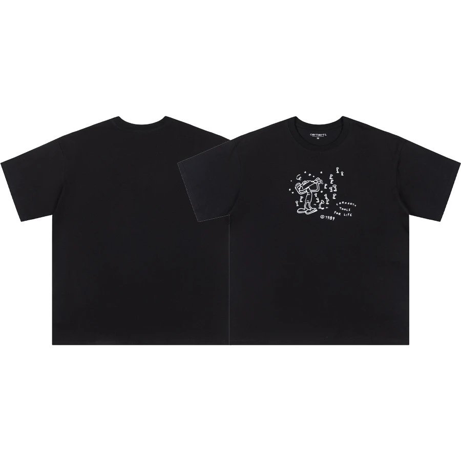 Carhartt T-Shirts Short-Sleeve Pocket T-Shirt with Logo Patch — 15 black