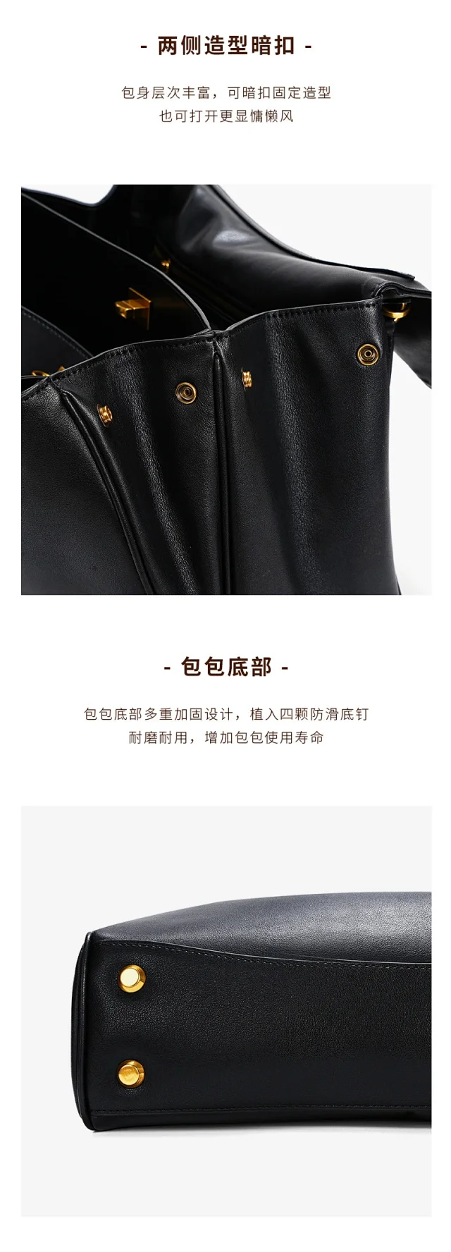 Unbranded Handbags Top-handle handbag with flap and turn-lock closure product detail image 14