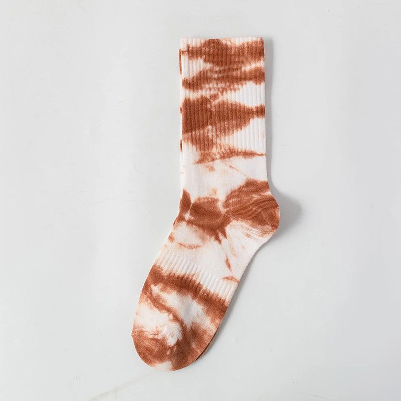 Unbranded Socks Tie-Dye Crew — Khaki