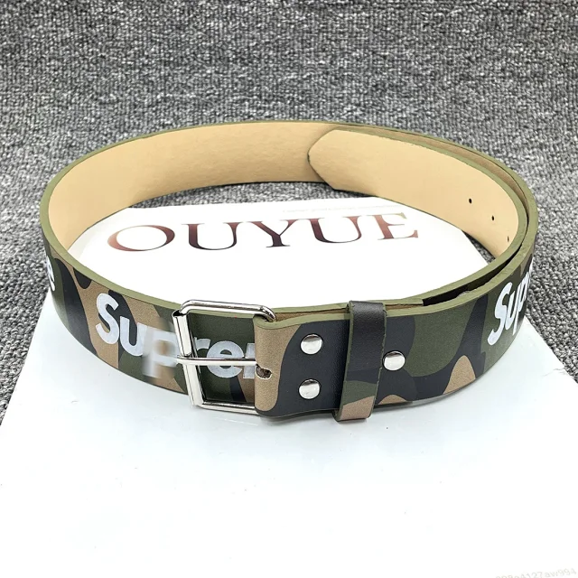 Supreme Belts Logo-Print Metal Buckle Belt product detail image 4