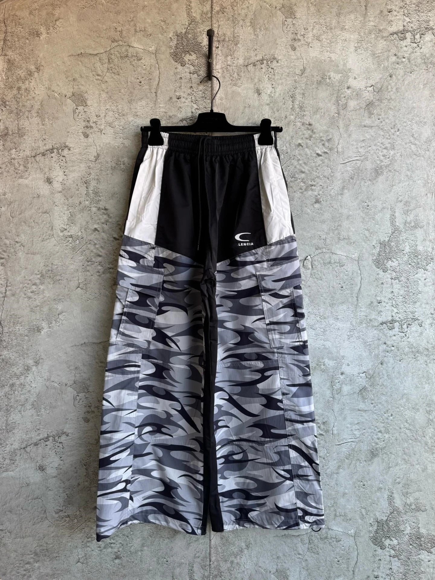 Unbranded Trousers Wide-Leg Color-Block Cargo — Camouflage color