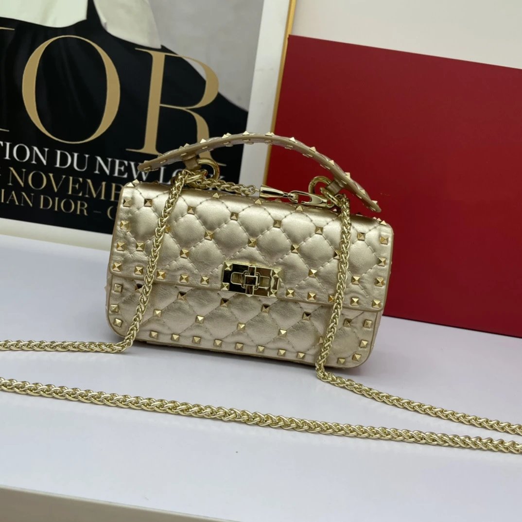 Unbranded Crossbody Bags Quilted Studded Chain Bag image 2