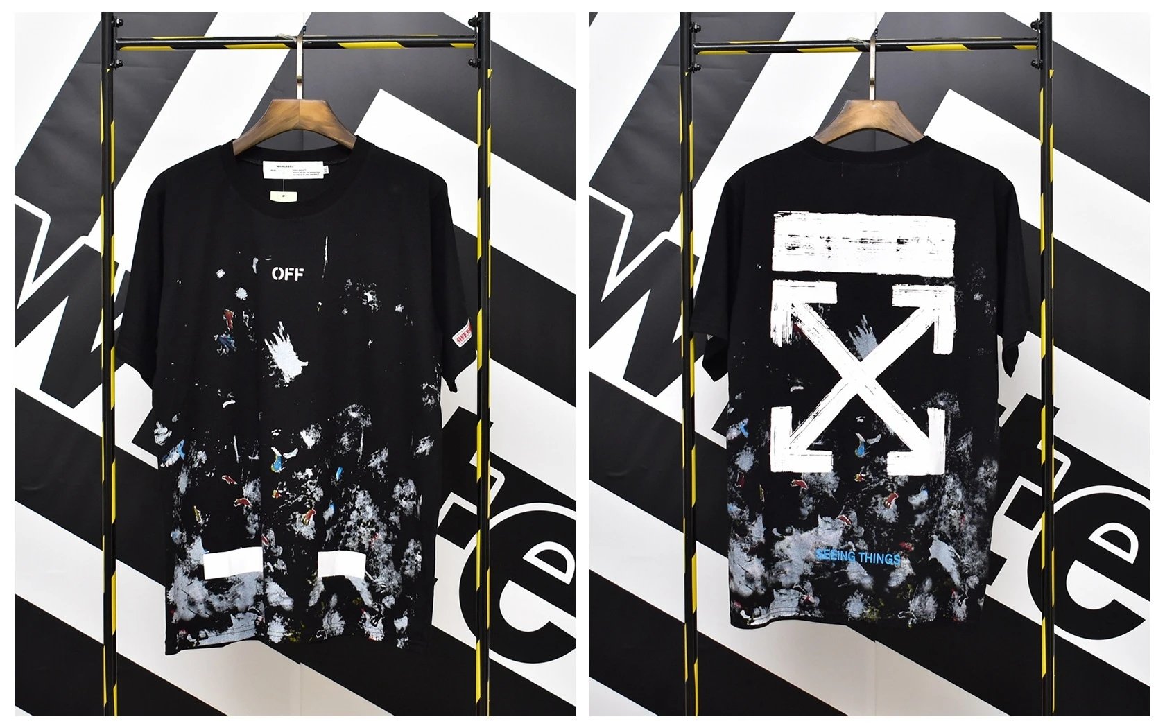 Off-White T-Shirts Short-sleeve graphic arrow-print T-shirt — 629 Black