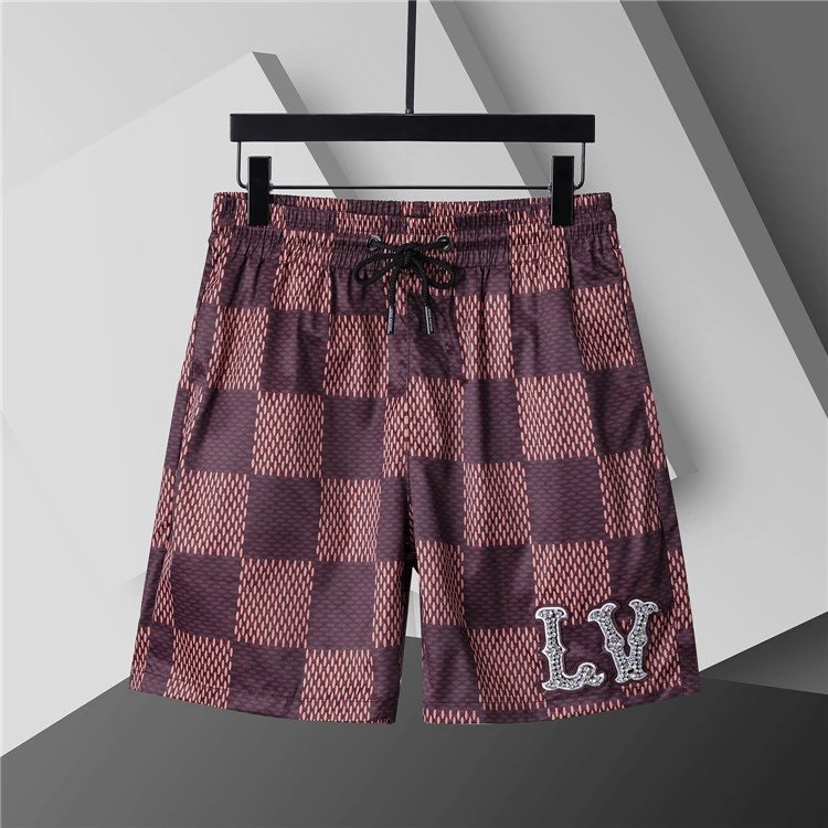 Louis Vuitton Shorts Elastic Drawstring Monogram-Print — 3740 coffee color