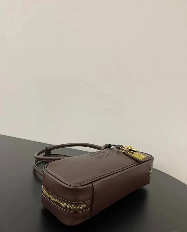 Miu Handbags Long-Handle Bowling Bag with Padlock Charms product detail image 13