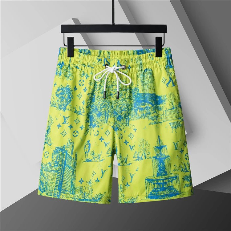 Louis Vuitton Shorts Elastic Drawstring Monogram-Print — 3762 yellow