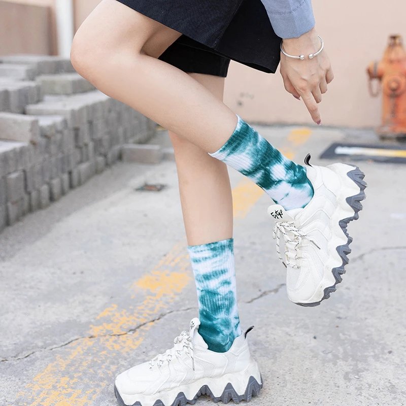 Unbranded Socks Tie-Dye Crew image 3