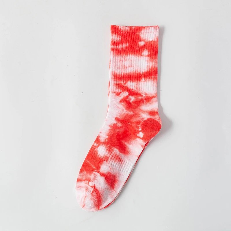 Unbranded Socks Tie-Dye Crew — Red