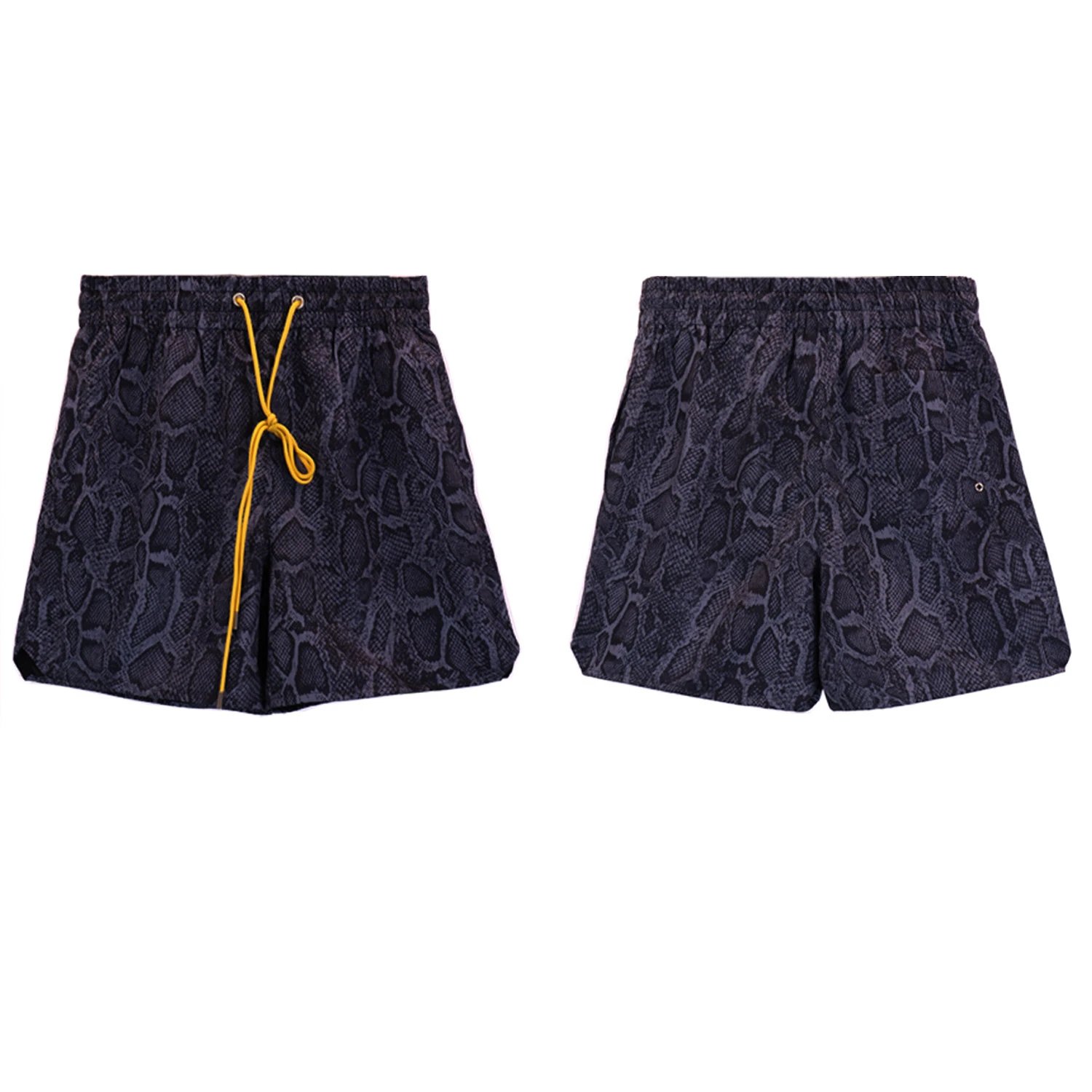 Rhude Shorts Logo-Print Drawstring — 8581 Black