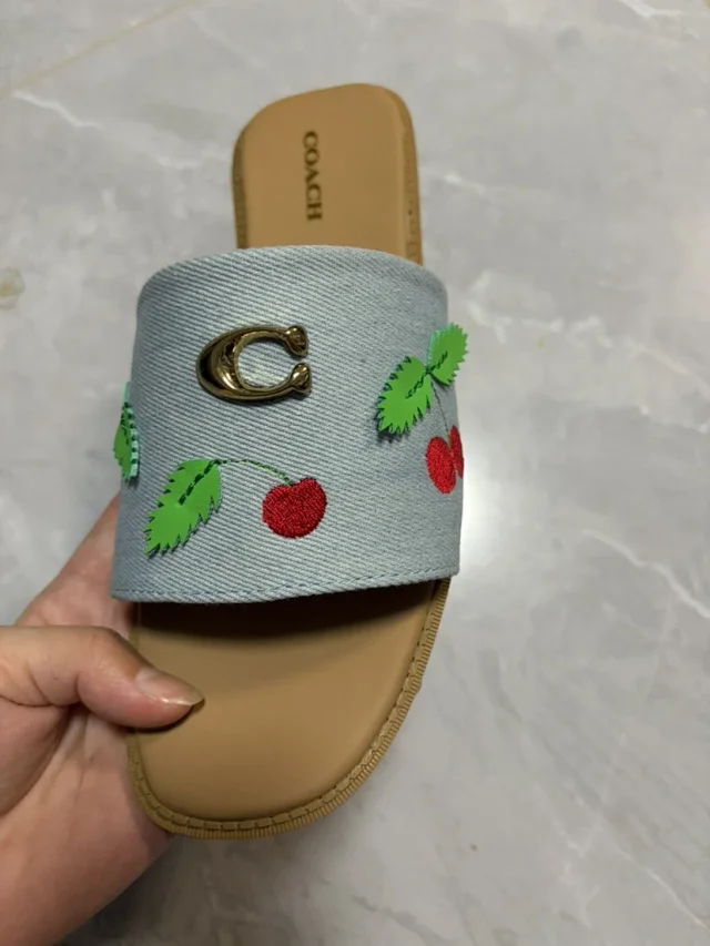 Coach Slippers Logo-pattern slide with lug sole product detail image 30
