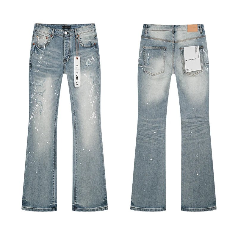 PURPLE BRAND Jeans Distressed and paint-splatter denim — PU171