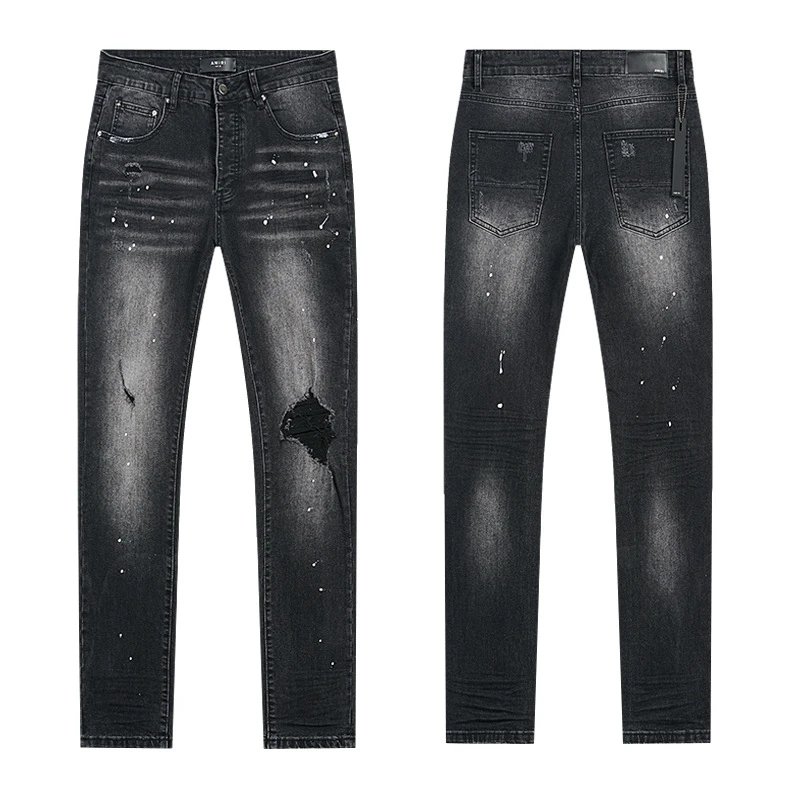 PURPLE BRAND Jeans Distressed and paint-splatter denim — AM343